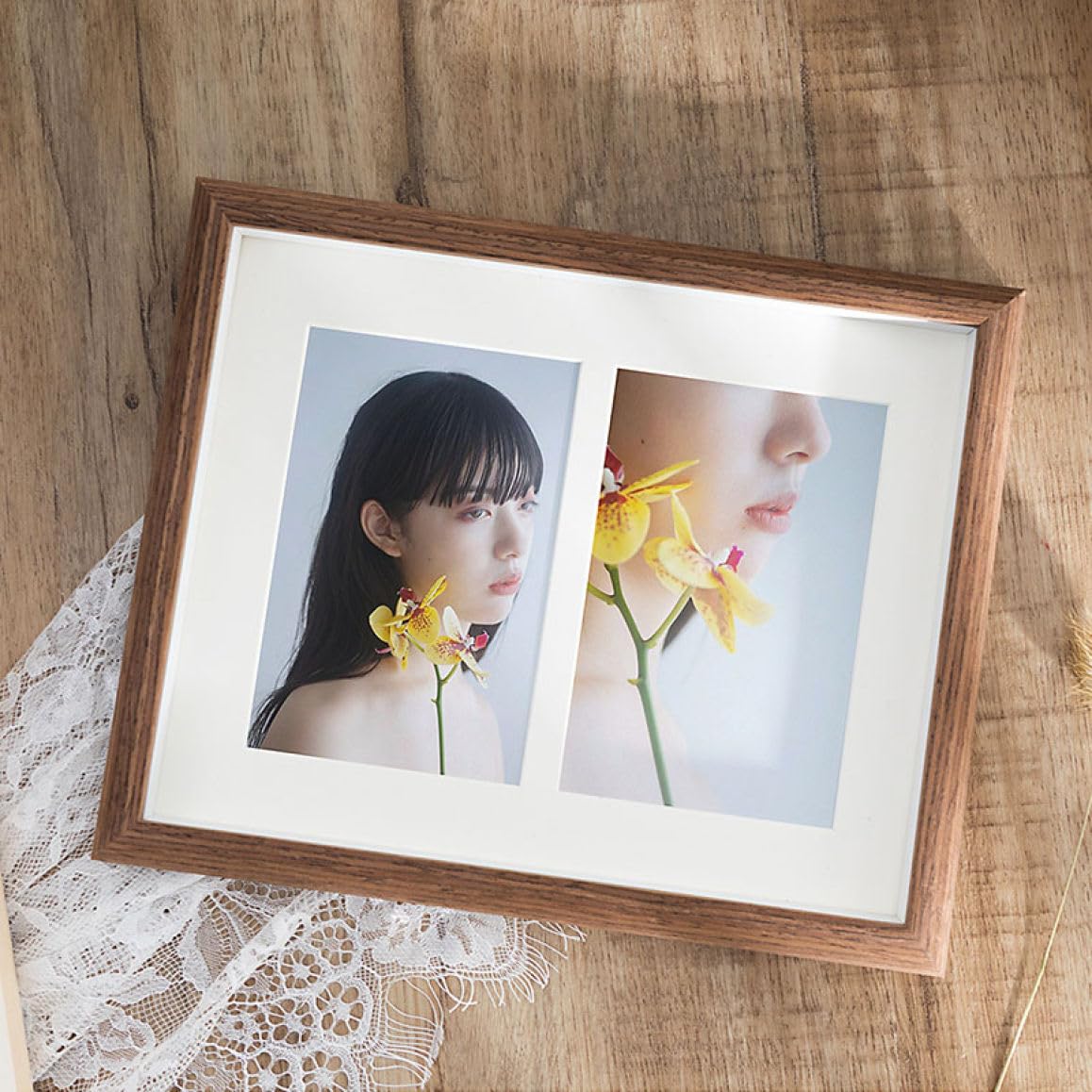 Amazon.co.jp: [LSDZW] 名入れ プレゼント 写真3枚タイプ ウッド