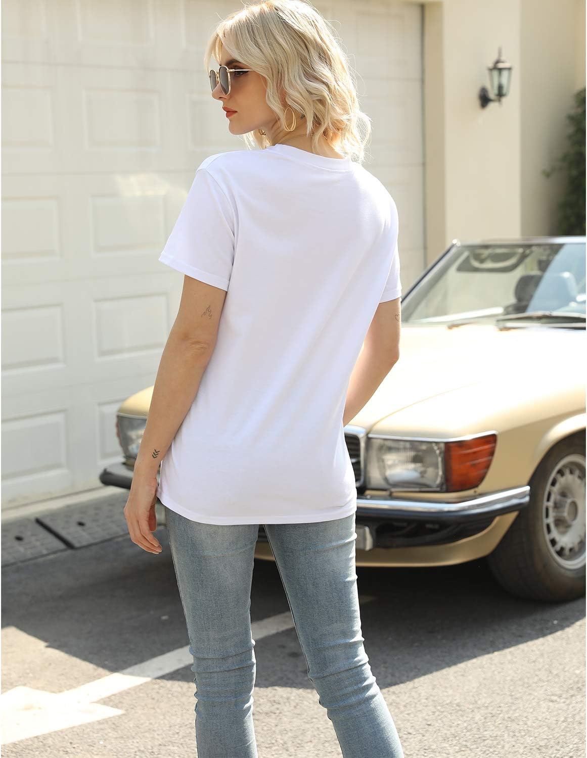 ZILIN Women Casual Summer Funny Short Sleeve Tshirts Lips Leopard Print Cute Crewneck Graphic Tee Tops - Image 8