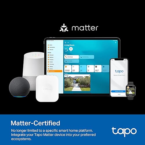 Miniatura 4 de TP-Link Tapo Matter - Enchufe inteligente para exteriores, 2 tomas individuales, resistencia a la intemperie IP65, funciona con Apple Home, Alexa,