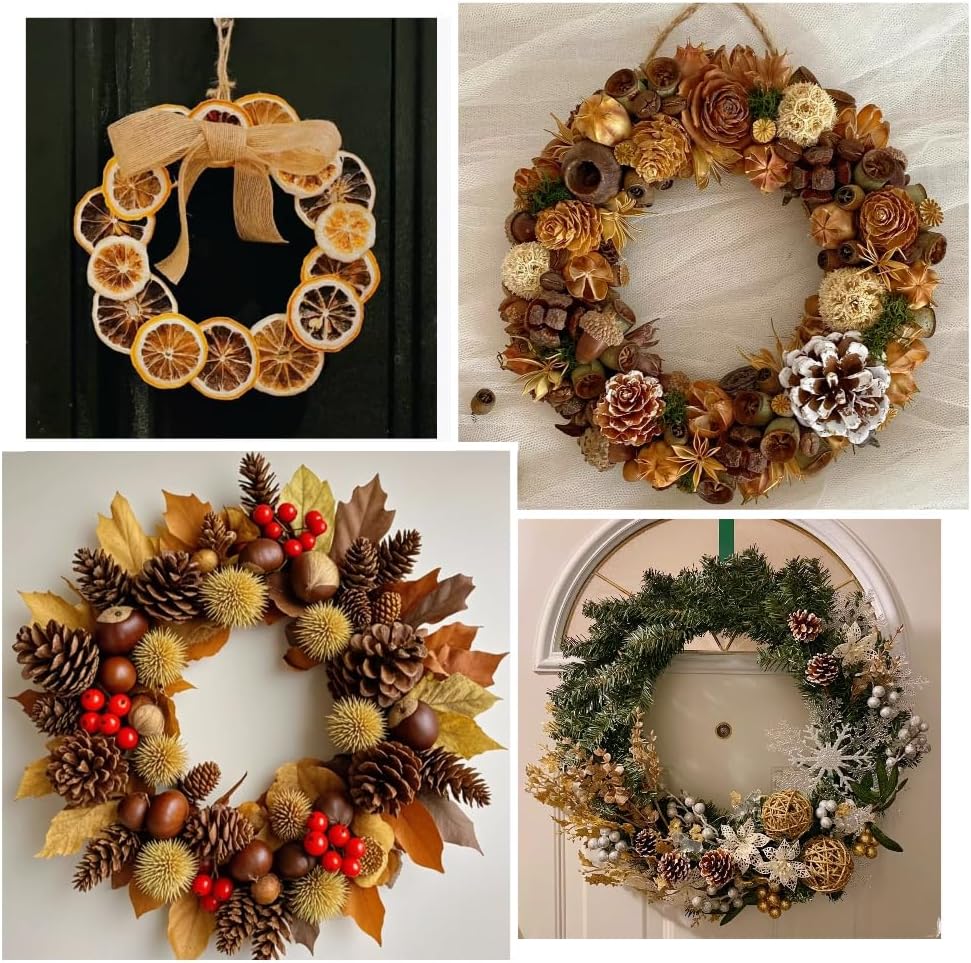 3 Pack 12 inch Wire Wreath Frame,Dark Green Wreath Ring for Craft DIY Christmas Thanksgiving Halloween Outdoor Decoration Door Floral Arrangements (12‘’)