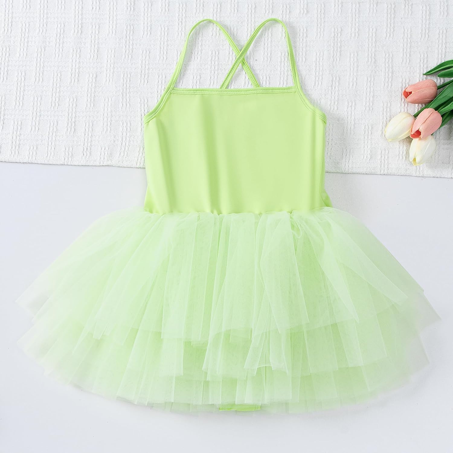 Tutu.kk Toddler Girls Ballet Skirted Leotards Strap Tutu Dress Party Outfits for Dance 18Months to 7t