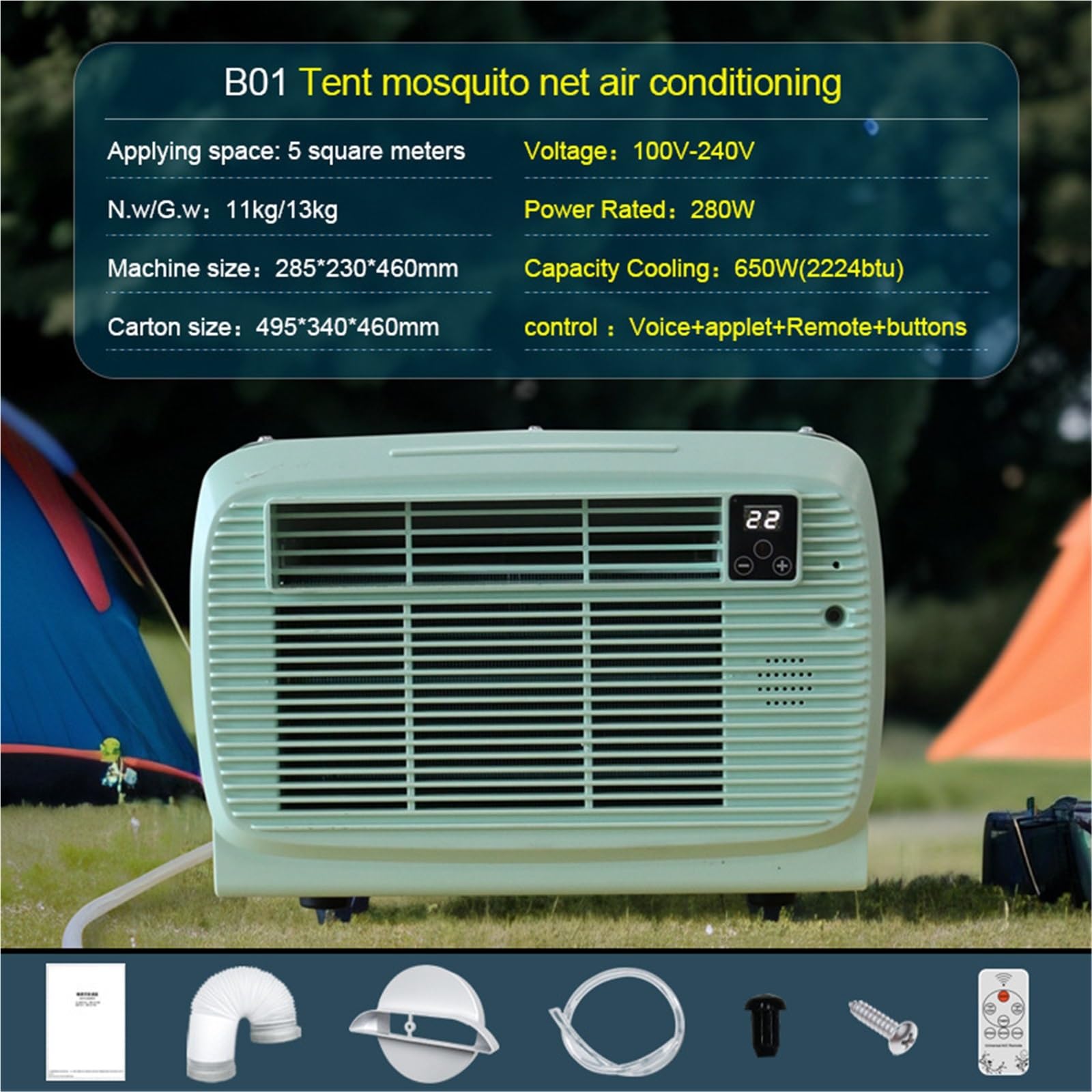 Split Mini Electric Household AC Przenośny klimatyzator Termiczny wentylacja