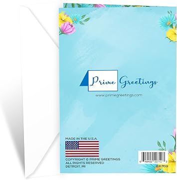 Prime Greetings Birthday Card Niece, Made in America, Eco-Friendly, Thick Card Stock with Premium Envelope 5in x 7.75in, Packaged in Protective Mailer