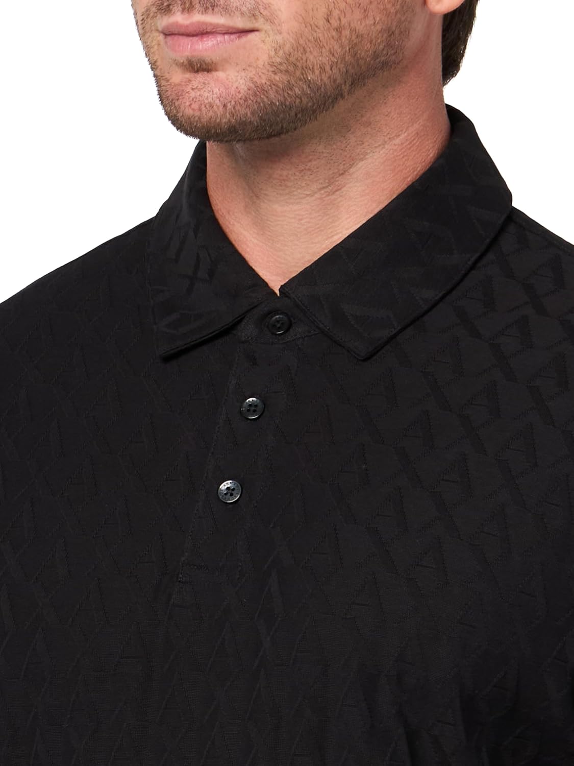 Armani Exchange Mens Cotton Jacquard Regular Fit Polo - Image 3