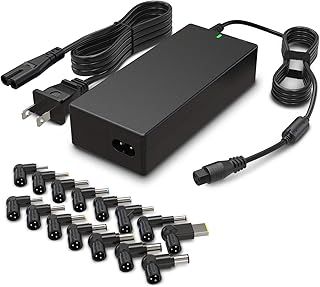 Outtag Universal 90W Laptop Charger Power Supply 18.5V 19V 19.5V 20V for HP Dell Acer Asus Lenovo Toshiba Fujitsu Samsung Sony IBM Power Supply Cord Replacement