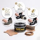 CREG Leather Shoe Polish Cream with Sponge Applicator | Instant Shine for Leather Shoes, Boots & Bags | Nourishes, Protects & Restores Gloss | Neutral And Black Color gallery image