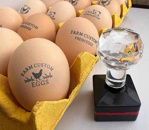 Miniatura 7 de Custom Duck Egg Stamps for Fresh Eggs with Ink Quick-Drying Personalized Egg Carton Stamps 0.650.81inch (Metal-0.6inch)
