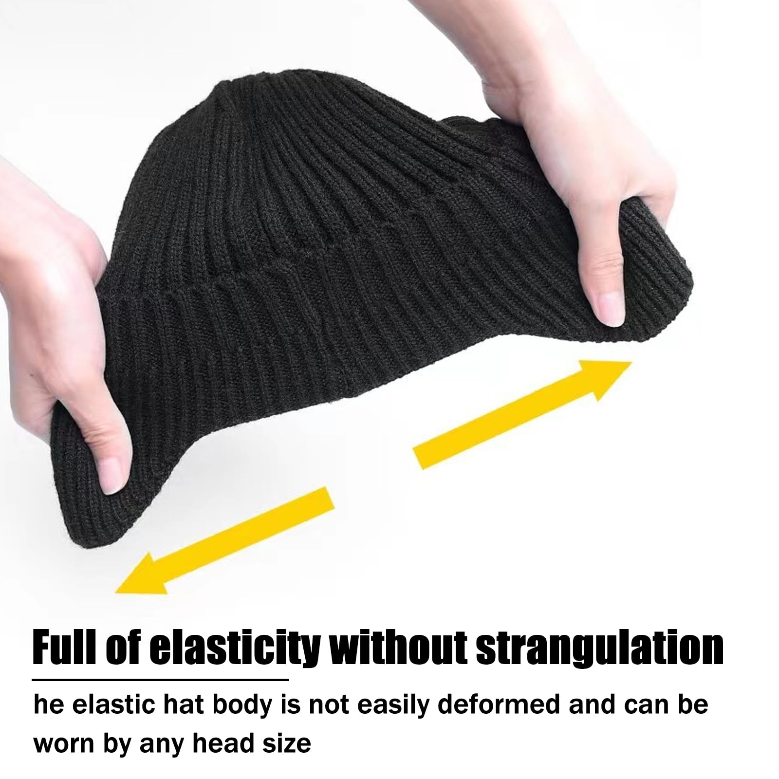 Gorro Invierno Hombre con Orejeras, Gorro de Invierno con Paraguas Gorro de Punto con Forro Polar Accesorios para Deportes Al Aire Libre