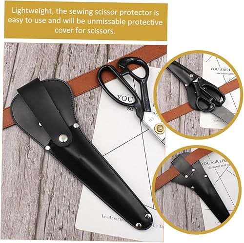 Miniatura 9 de COHEALI Herramientas de cuero Protector de cuero PU Bolsa de costura Cizalla Artesanía Caso Tijera Cubiertas Tijera Cubiertas Almacenamiento de