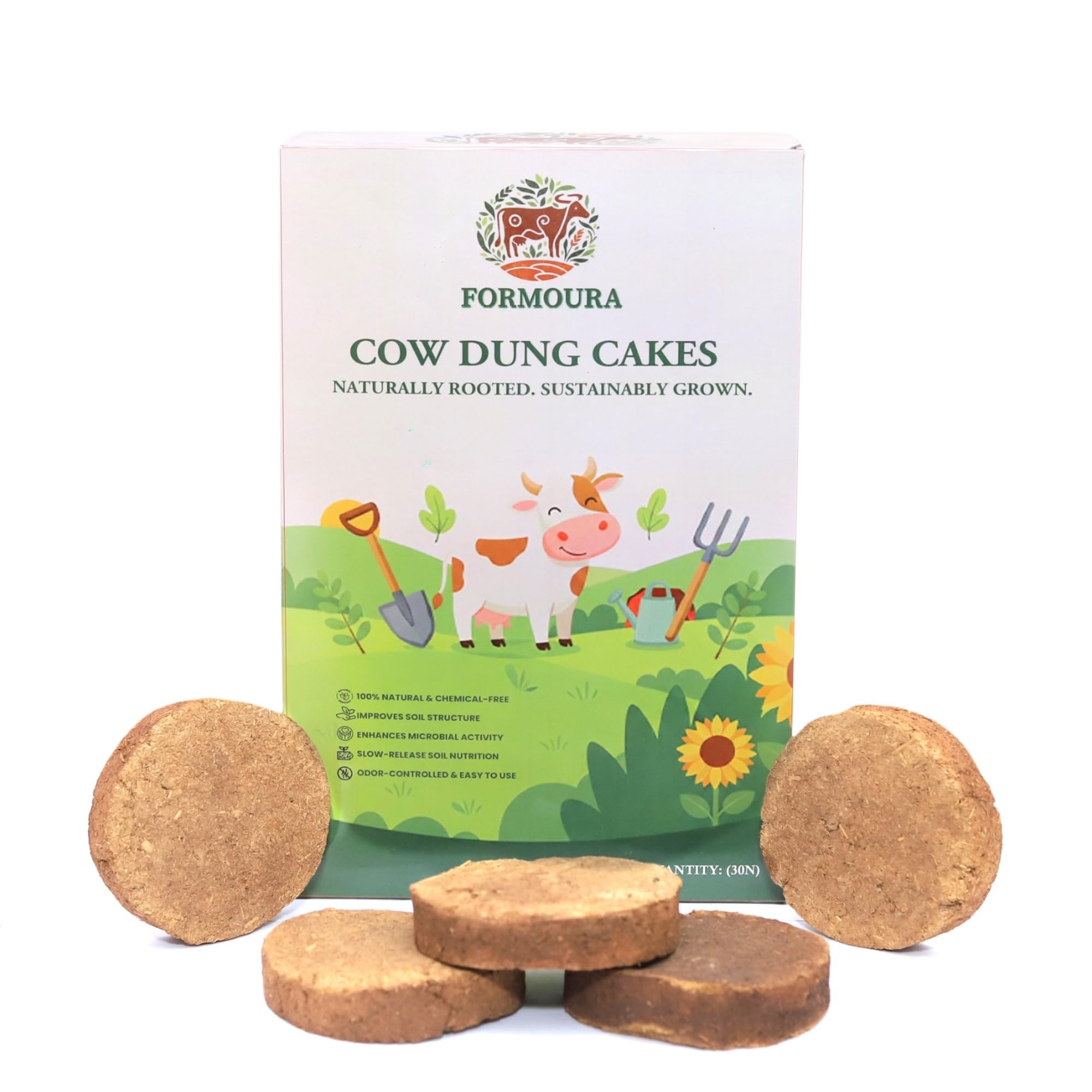 100% Desi Cow Dung Cake/Kande for Dhoop, Pooja, Meditation, Yoga & Hawan | Natural Dhup Cakes for Home & Office Use | धार्मिक उपयोग हेतु | Pack of 30-picture-24