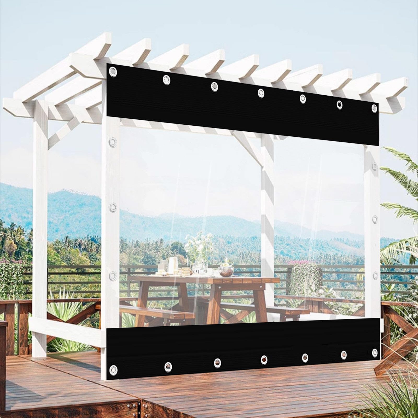 Transparente PVC-Abdeckplane 6x2,4 M – Wasserdicht, Winddicht, 24 Mm Dick