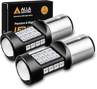 Alla Lighting 1000LM 3030 36-SMD Extremely Super Bright Pure Red BAY15D 7528 2357NA 1157 LED Bulbs 3030 Chipsets High Powe...