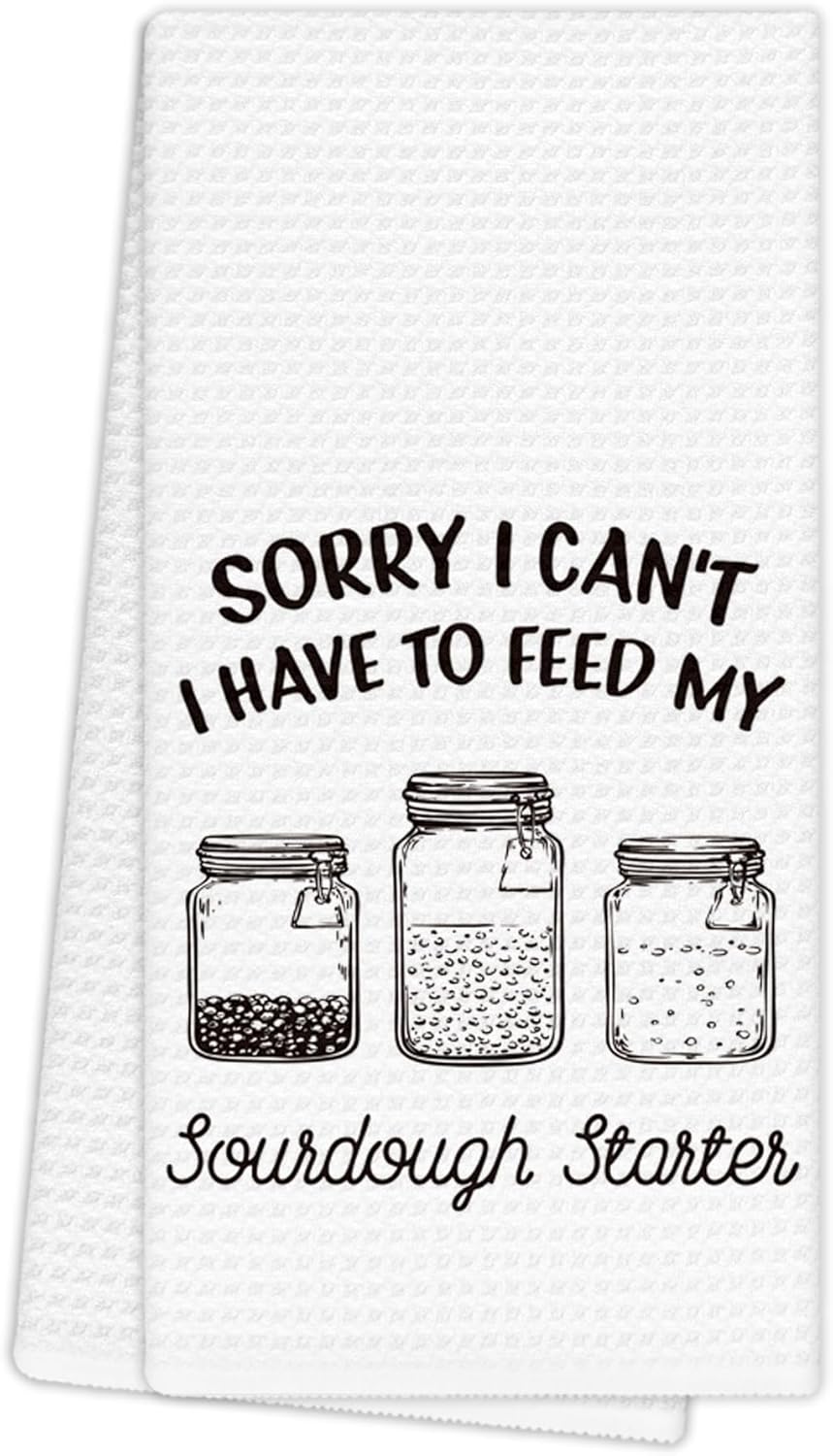 Funny Kitchen Towels, Sourdough Bread Baker Gifts for Bakers Baking Lovers, Hand Towels forKitchen Bakery Decor, Funny Flour Sack Dish Towel Tea Towels for Baking Sourdough 16X24 Inches