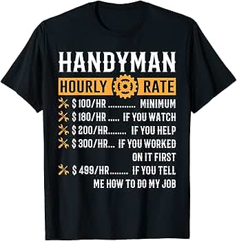 Funny handyman shirts Clearance