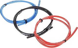 Eagle Model 980 Silicone Silver Cord Set, 12G [Gauge] (Red, Black, Blue, 23.6 inches (60 cm) Each)