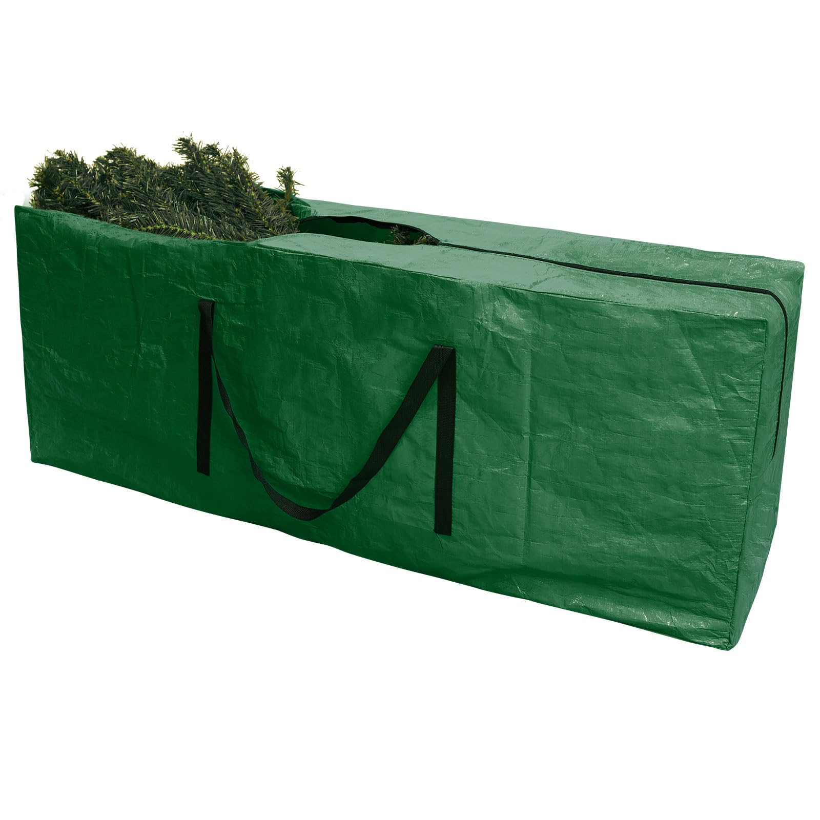 Patio Plus Green-120X25x45cm 7.5 Ft Christmas Tree Storage Bags, Easy To Store With Full Zipper,Durable Reinforced Carry Handles,Wipe Clean Surface Large Christmas Tree Storage Box For Xmas Tree And Decorations Green