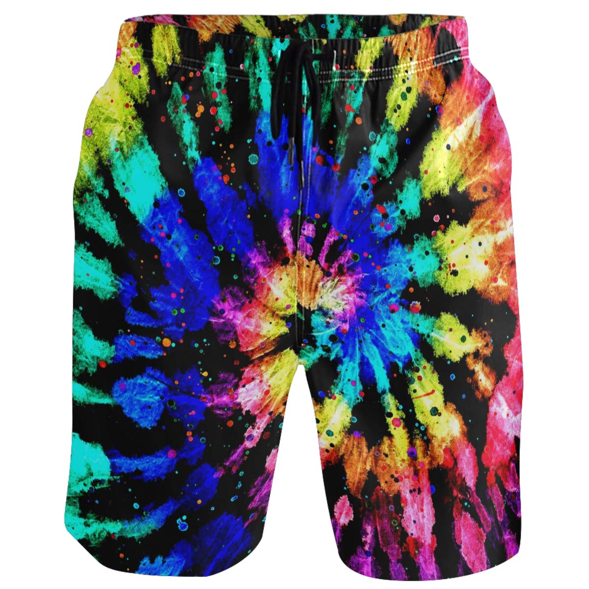 visesunny Hawaiian Men's Summer Beach Shorts Swim Trunks Sports Running Bathing Suits with Mesh Lining