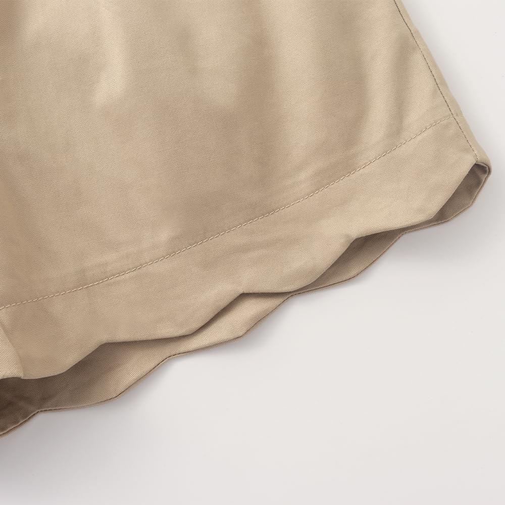 Noomelfish Girls Scalloped Stretch Twill Pull On Shorts with Pockets (5-12 Years) - Image 6