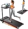 Folding Treadmill with 10% Incline and Handle, 3 in 1 Foldable Treadmill for Home/Office, 12KM/H Walking Pad, 2.5HP Under Desk Running Machines with Adjustable Height, LED Screen, App Control