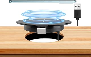 Magnetic Wireless Charging Station for Apple Series, Desk Wireless Charger Fast Charging Pad Furniture Desktop Nightstand, for iPhone 17/16/15/14/13/12 Pro/Max//Plus, AirPods 3/2/Pro 2/Pro(Black)