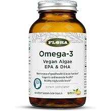 FloraHealth Vegan Algae EPA & DHA Omega-3, Heart Health, 60 GreenCaps