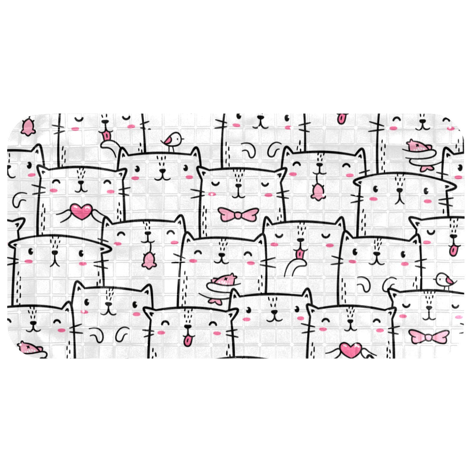 Tapis de bain pour massage antidérapant chat 35x67cm sans BPA