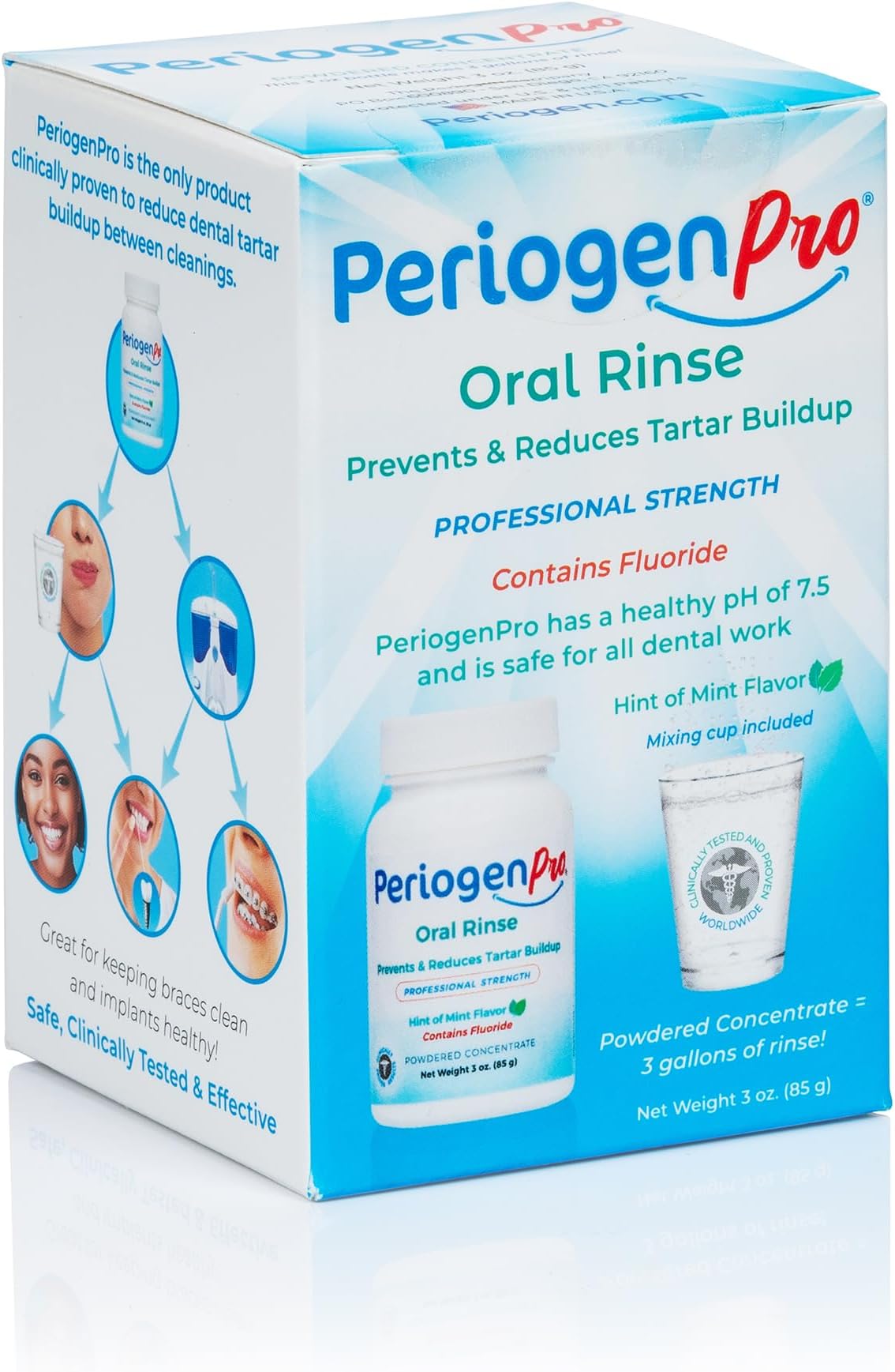 PeriogenPro Oral Rinse, Prevents & Reduces Tartar Buildup, Professional Strength, Hint of Mint Flavor, 3 oz