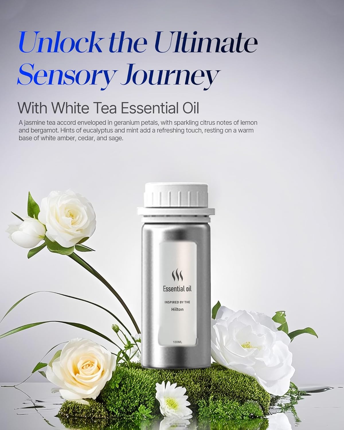 Diffusers for Home Large Room,Waterless Essential Oil Diffuser with 2000 Sq.Ft Coverage,Cordless Battery Operated Diffuser,Hotel Scent Diffuser Starter Kit Tech 120ML for Bedroom/Office/Spa/App, Black - Image 7