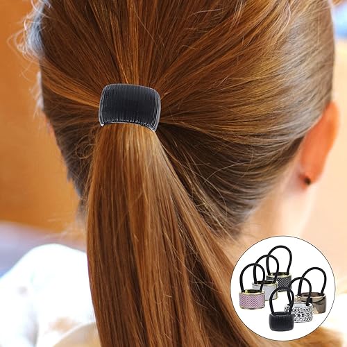 Miniatura 8 de 6 piezas de cola de caballo para el cabello, con diamantes de imitación, ligas elásticas para el cabello, accesorios para el cabello