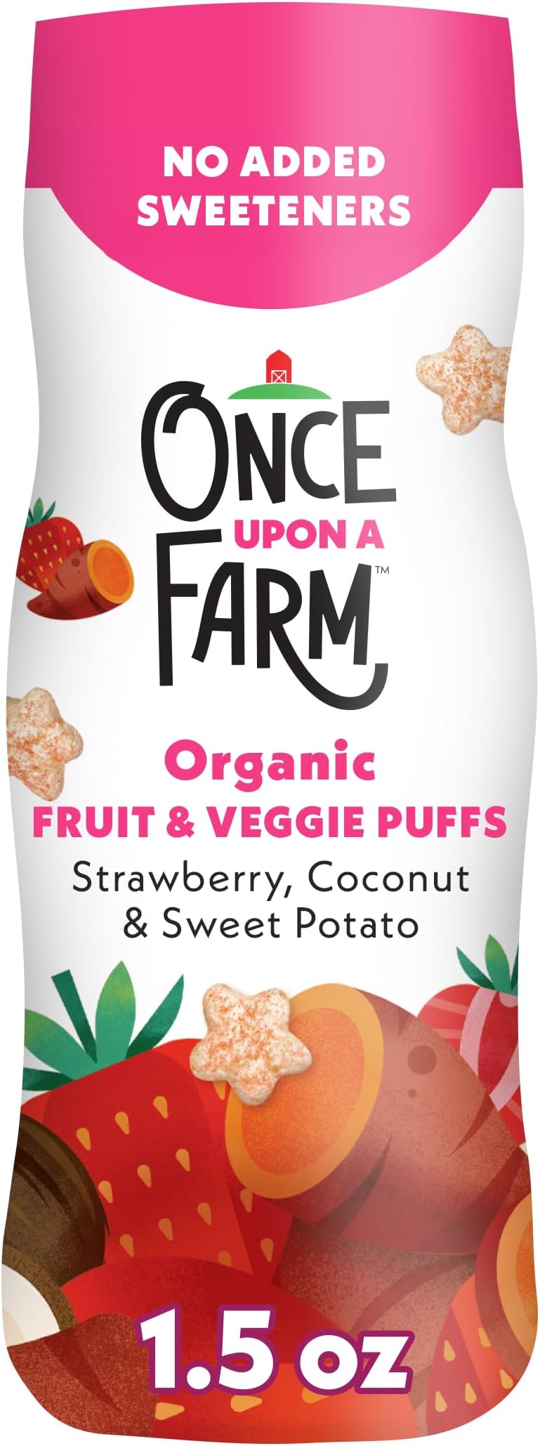 Organic Baby Fruit & Veggie Puffs Strawberry, Coconut & Sweet Potato, 1.5oz