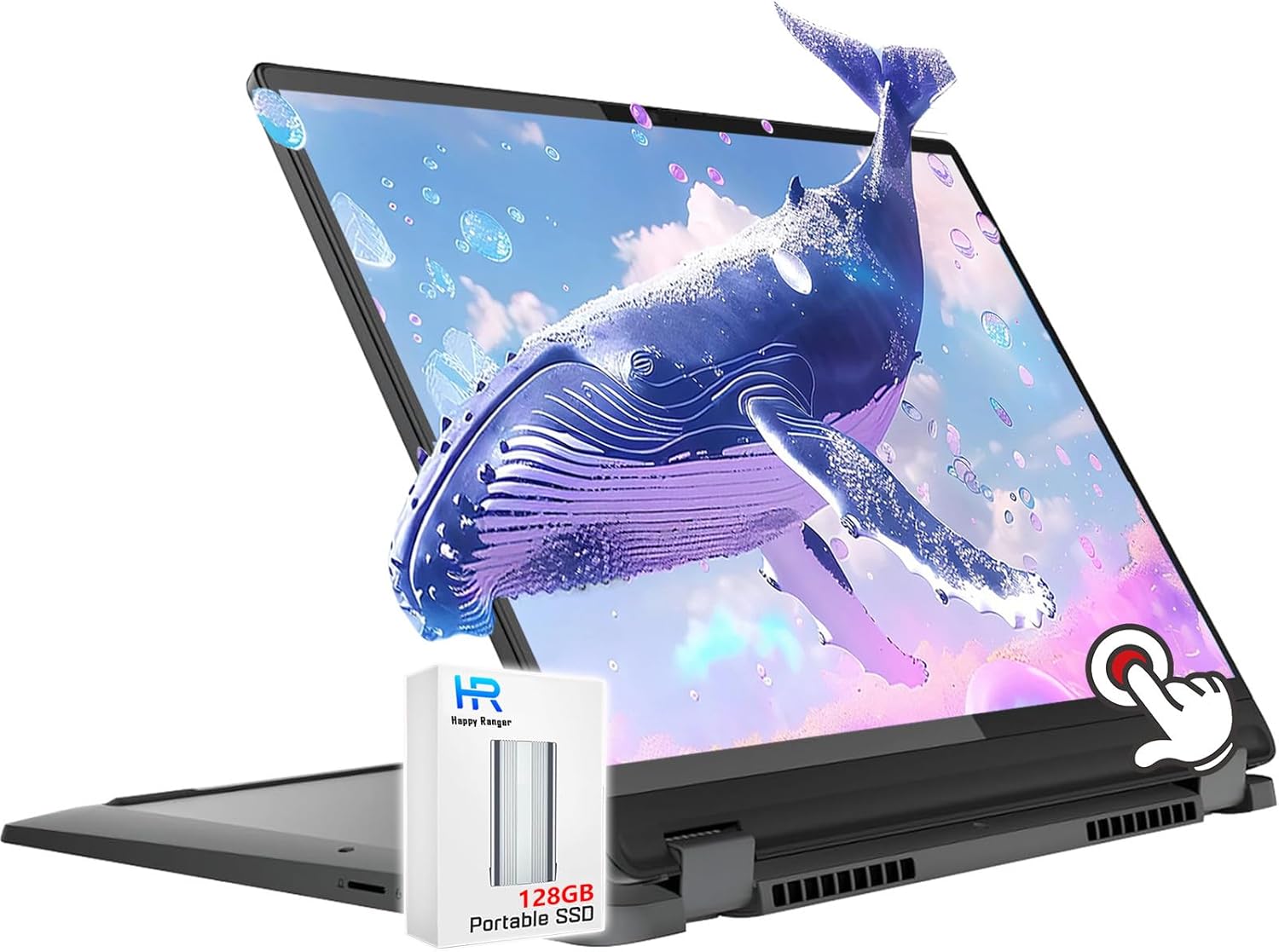 Lenovo ideapad Flex 3 Chromebook Touchscreen Laptop Flip - Intel Processor Beat i3-10100Y -15.6” FHD Touch - 8GB RAM - 256GB SSD - 2in1 Chromebook Tablet - School Laptop Students (8GB RAM| 256GB SSD)