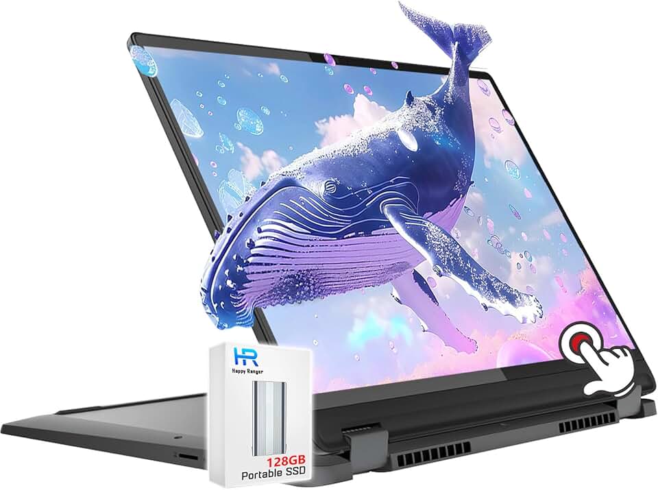 Lenovo Ideapad Flex 3 Chromebook Touchscreen Flip para laptop - Processador Intel Beat i3-10100Y - Toque FHD de 15,6 polegadas - 8 GB de RAM - SSD de 256 GB - Tablet Chromebook 2 em 1 - Laptop escolar