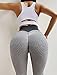 FCCRDS Yoga Pants Butt Leggings High Waisted Stretch Yoga Pants Honeycomb Dance Workout Scrunch Butt Lift Leggings for Women TikTok Butt Leggings(Gris,L)