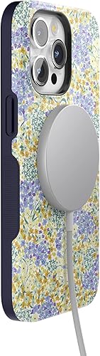 Vista 1347 de Casely Funda para iPhone 15 Pro Jardín Secreto Flores mixtas Funda atrevida Compatible con MagSafe y botón de acción Jardín Secreto Floral
