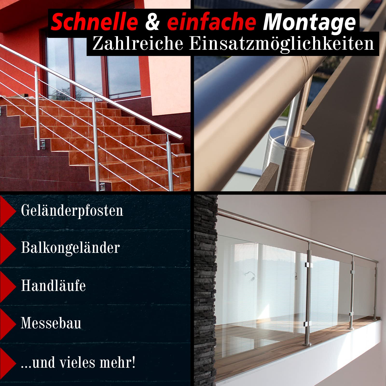 Eckverbindungsset Aluminium - Handlauf Zubehör 5er Gelenk-Set für 0-90° Ecken kaufen bei Eckverbindungsset Aluminium - Handlauf Zubehör 5er Gelenk-Set für 0-90° Ecken kaufen bei