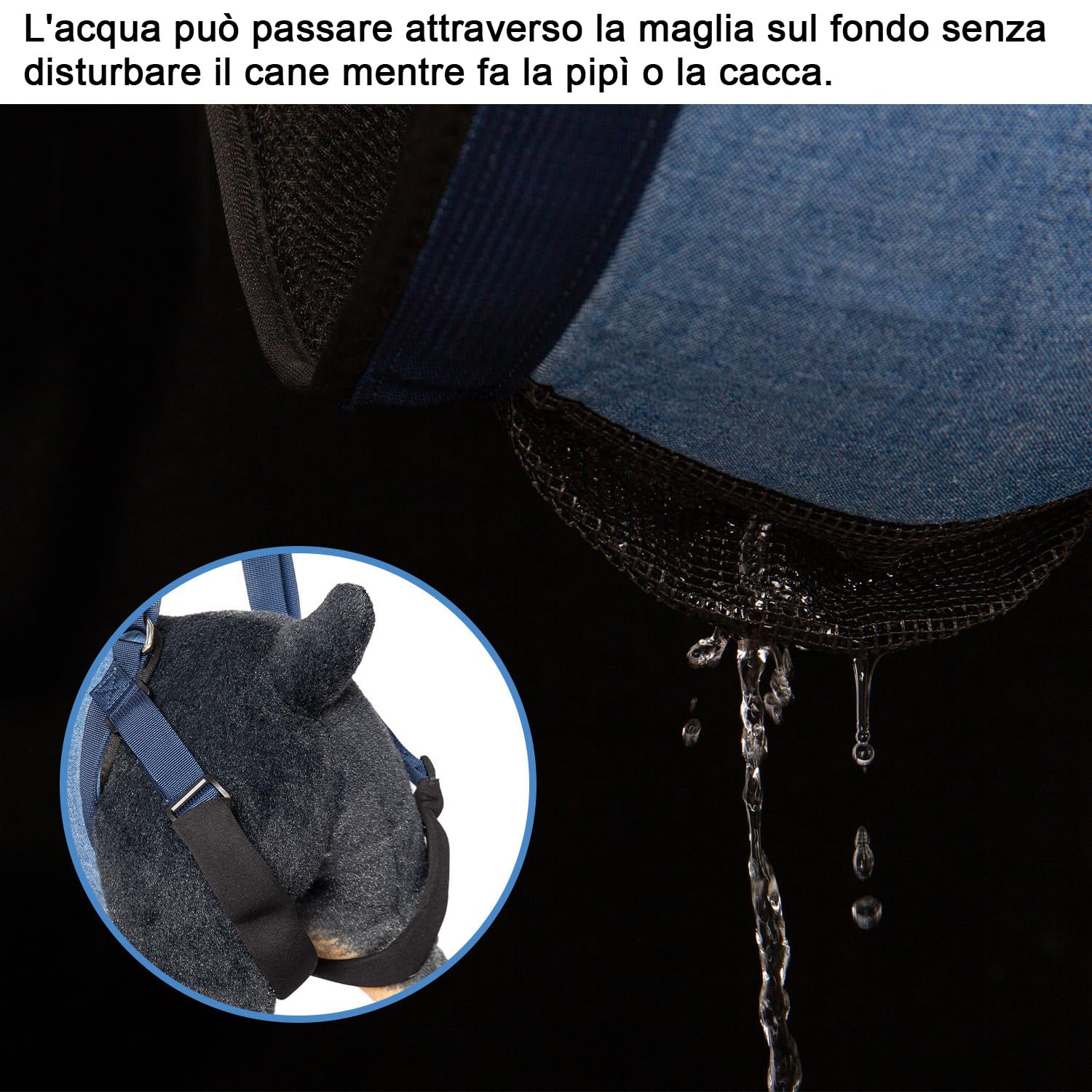 COODEO Pettorina per cani per cani, imbracatura per sollevamento cani per supporto per zampe posteriori, imbracatura per cani senior per gambe posteriori deboli dopo l'intervento chirurgico al(M)
