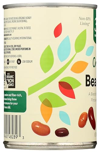 Miniatura 6 de 365 by Whole Foods Market Frijoles orgánicos estables para estantes trío de frijoles una mezcla de riñón orgánico pinto y frijoles negros 15 onzas
