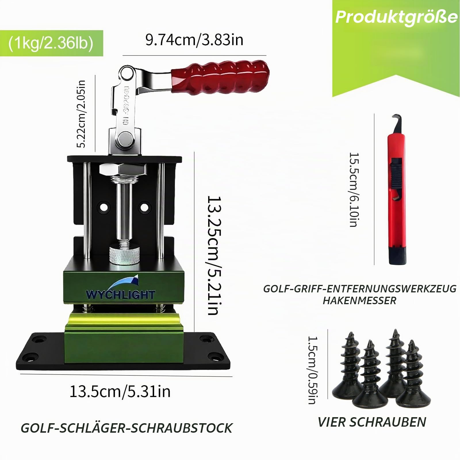 Golf club mit unbohrten und bohrbohrern ist erweitert worden, und golf betreibt einen abrisswerkzeug mit. Club 1 zieht das werkzeug mit 4 schrauben und einer schnappklinge mit 10 band