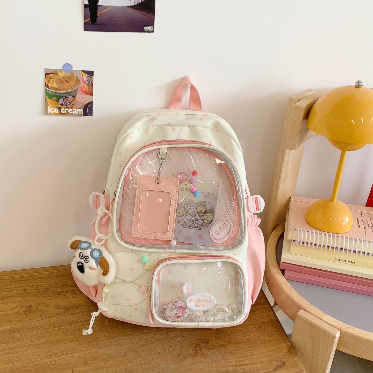Cute Itabag Backpack Purse Bag - Kawaii Coquette Bookbag Ita Shoulder Bag Y2k Harajuku Backpack Cutecore Daypack (Pink)