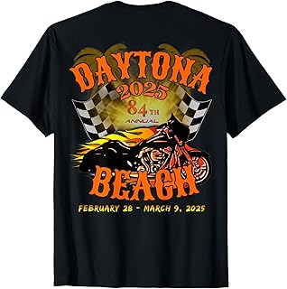 BIKE WEEK 2025 84TH ANNUAL - VINTAGE RALLY ART ON BACK Unisex T-Shirt - Black - Small - Short Sleeve - Cotton 80%, Polyester 20%