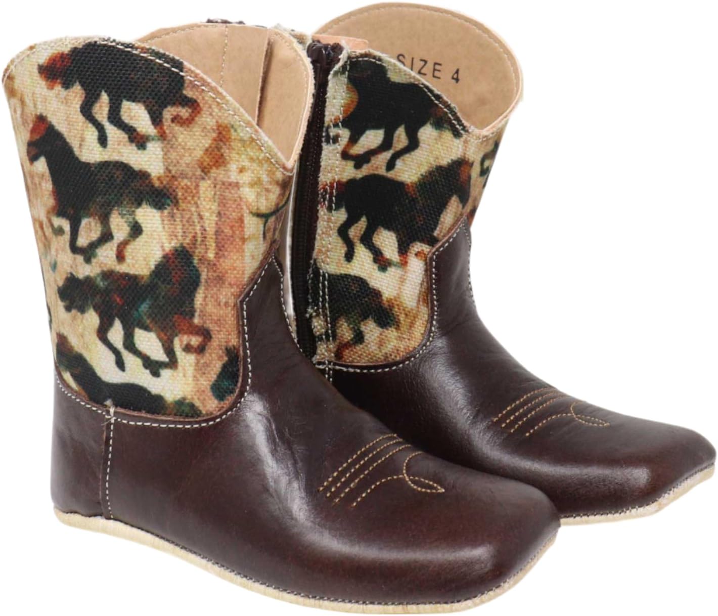 Tin Haul Infants Cowboy Boots - Side Zipper Comfort