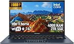 ASUS Vivobook 14 Business Laptop, 14 Inch FHD IPS Anti-Glare Display, Intel Core 5 120U, 16GB RAM, 512GB SSD, Windows 11 Home, Wi-Fi 6, English Keyboard, Quiet Blue Notebook for Office Work