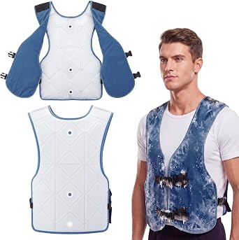 Pcm Cooling Vest for Men and Women Reusable Ice Vest with Adjustable Chest Strap Freezes in 30 Minute No Ice or Electricity Needed Freezes Anywhere Under 71.6 F/ 22 C for Hot Weather Outdoor Working