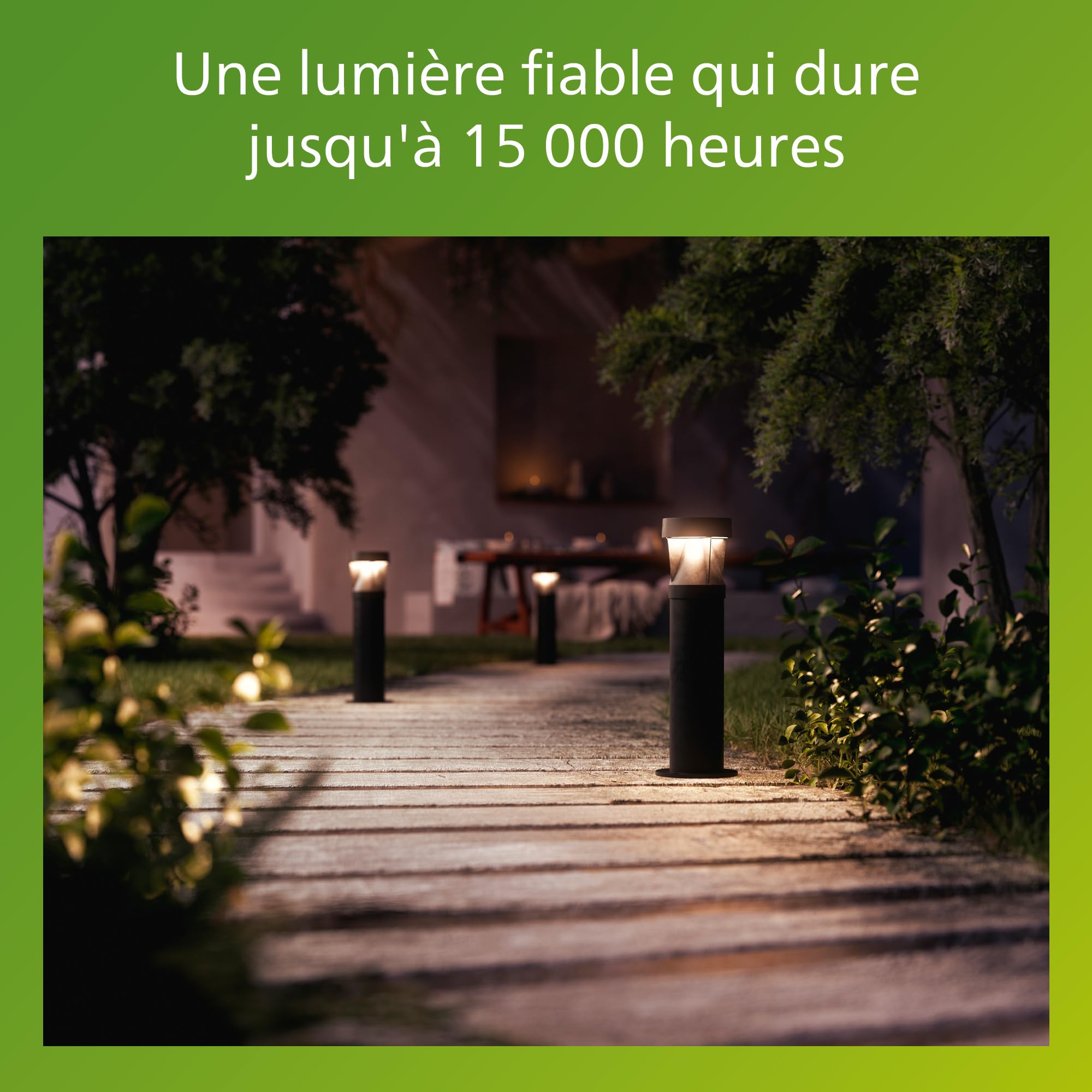 Philips Avery Borne Solaire d’Extérieur, 2700 K, 200 lm, Noir