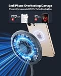 INIU Magnetic Wireless Charger Stand, Qi2 Certified 15W Convertible Charging Station with Cooling Fan, Fast Charging Pad for iPhone 17 16 15 14 13 12 Series AirPods 4 3 Pro2 Pro (with Adapter)