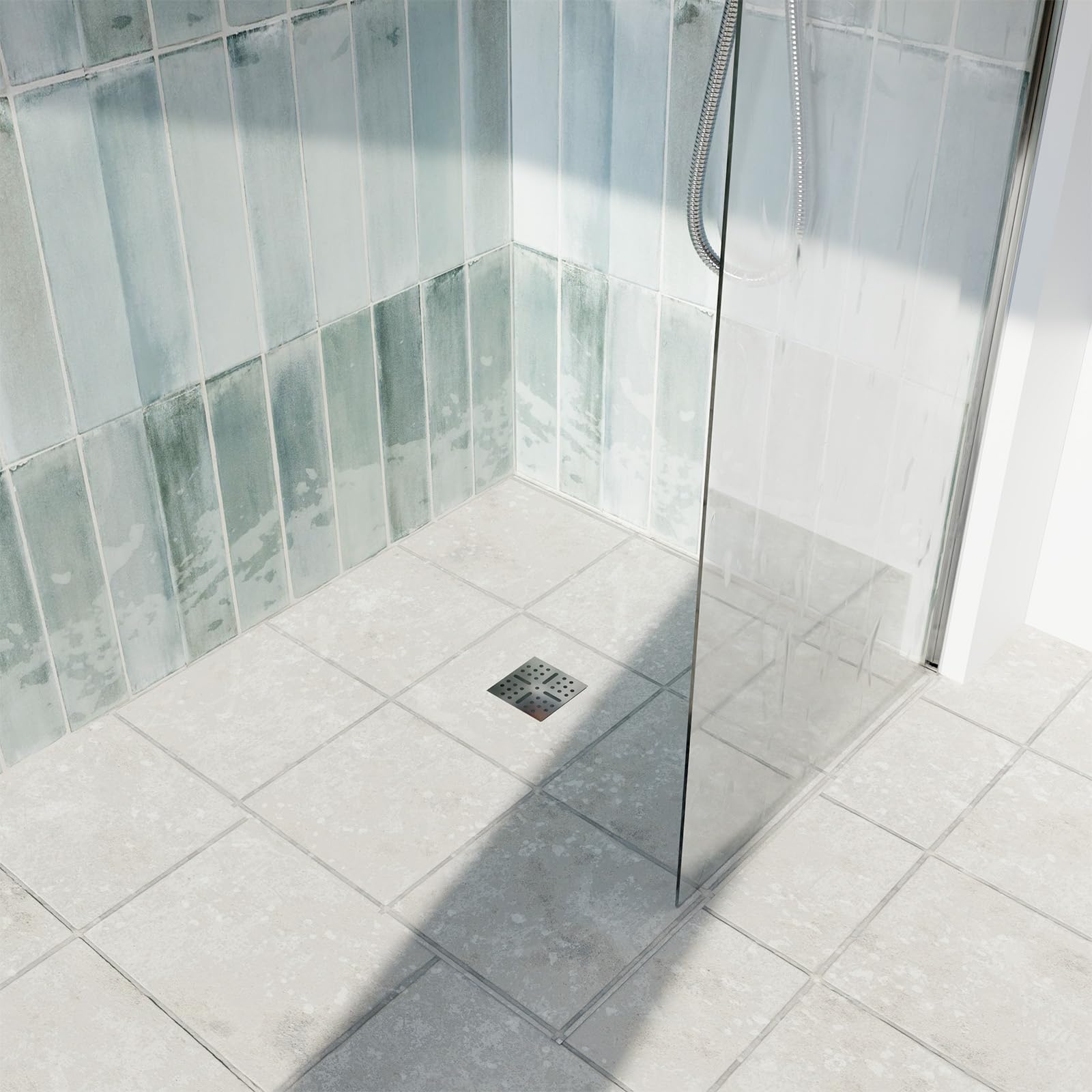 Bac receveur de douche à carreler 90x90cm recoupable sur mesure pour douche à l'italienne