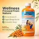 Daily All Day Himalayan Sea Buckthorn Berry Juice Cold-Pressed Pulp Concentrate, Rich in Omega 3, 6, 7 & 9, Natural Vitamin C & Antioxidants for Skin Glow, Immunity & Gut Health, No Added Sugar, 1500ml, Pack of 3 gallery image