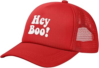 Hey Boo Hat Trucker Mesh Baseball Cap Men Women