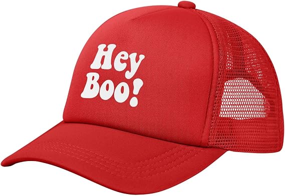 Hey Boo Hat Trucker Mesh Baseball Cap Men Women