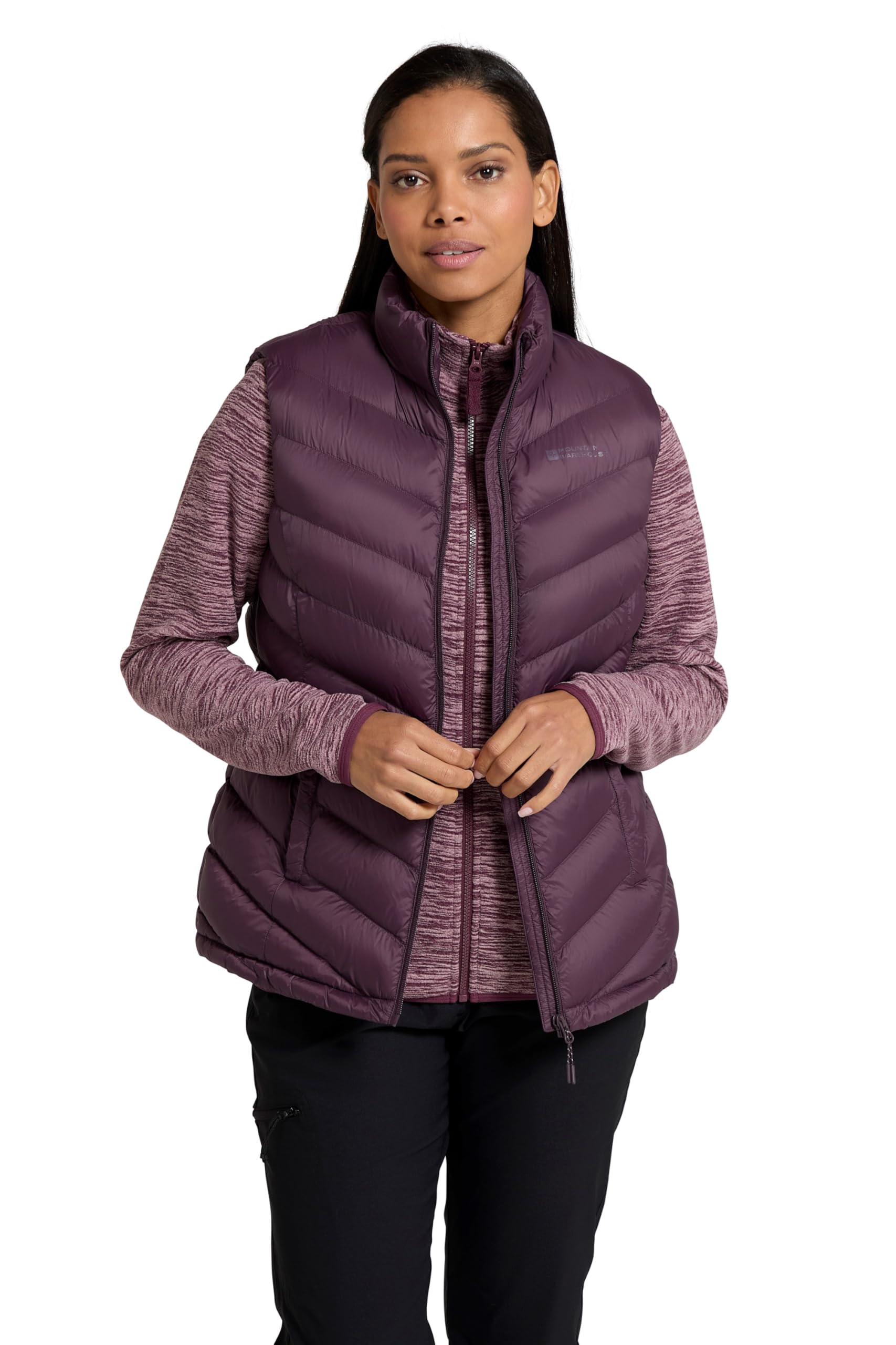 Mountain Warehouse Women's Purple Seasons Fur Lined Gilet - Water-Resistant Sleeveless Jacket With Padded Insulation - Autumn Winter, Camping, Outdoors, Travelling & Hiking Size 8